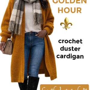 Golden hour crochet duster cardigan