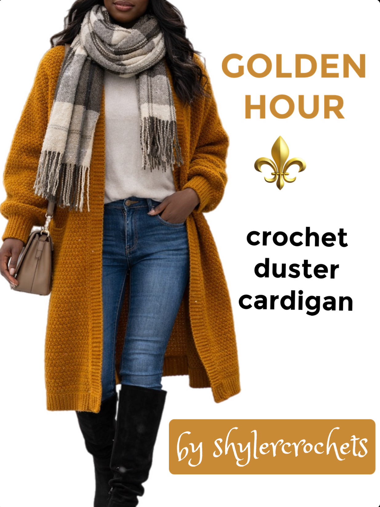 Golden hour crochet duster cardigan