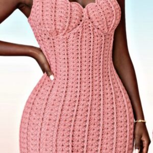 Shell stitch crochet bodycon dress / top