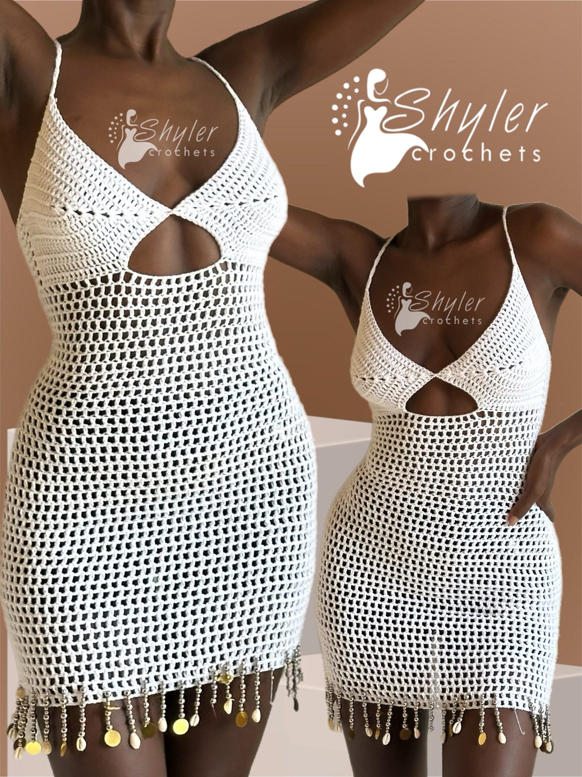 Crochet summer mesh dress