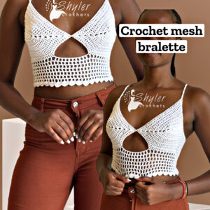 Crochet mesh bralette / summer crop top