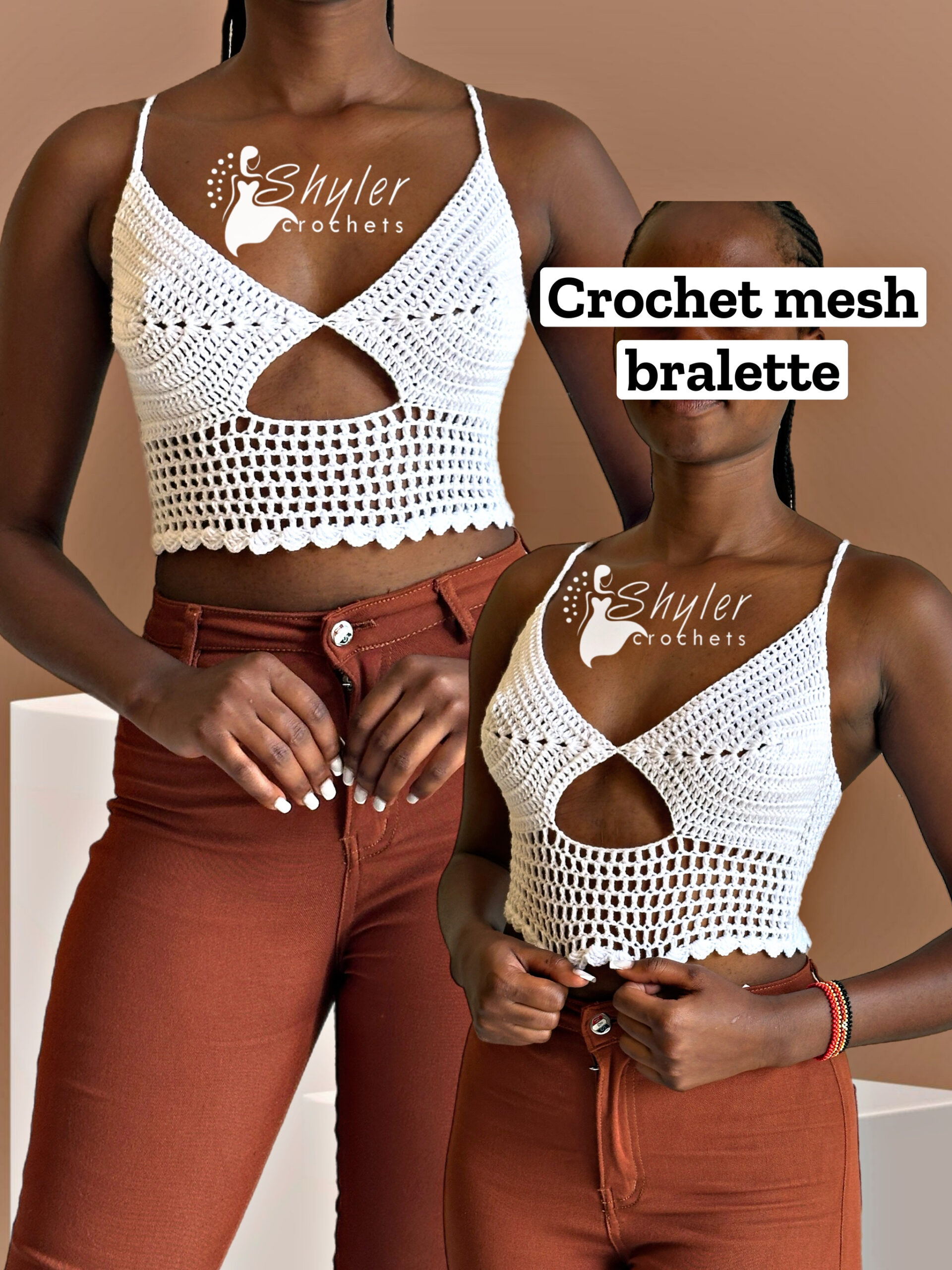 Crochet mesh bralette / summer crop top