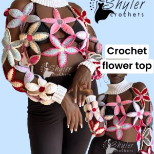 Crochet flower top