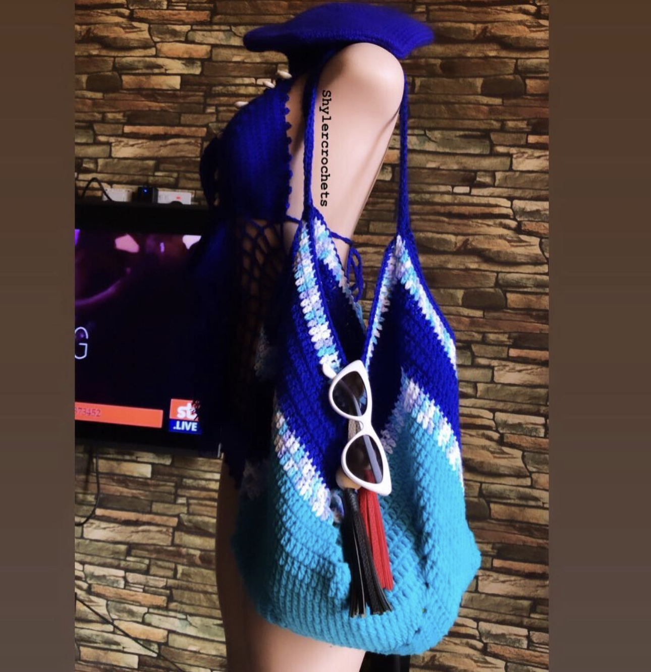 Crochet beach bag / crochet summer bag - Shyler Crochets